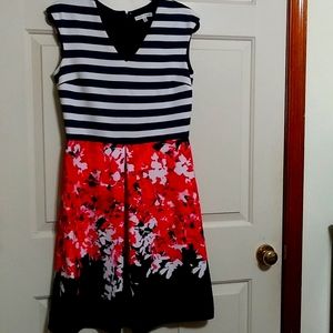BEAUTIFUL DRESS blend of Stripes & Flowers